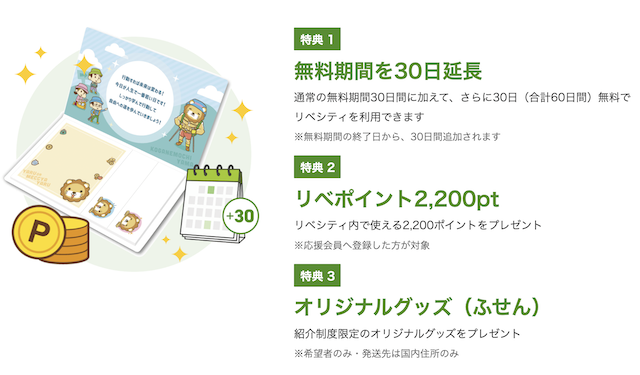 【特典あり】リベシティ紹介制度キャンペーン